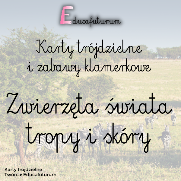 Zestaw - karty trójdzielne (tropy i skóry) oraz zabawy klamerkowe